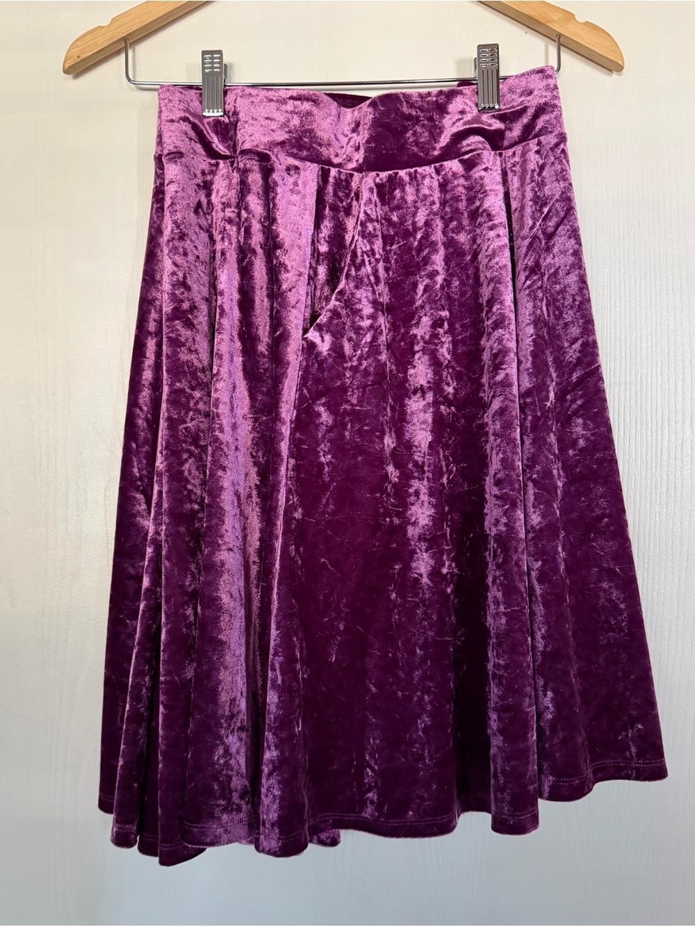 Mini Velvet Skater Skirt - Phlox